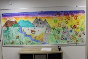 Fresque réalisée par les jeunes du DAS