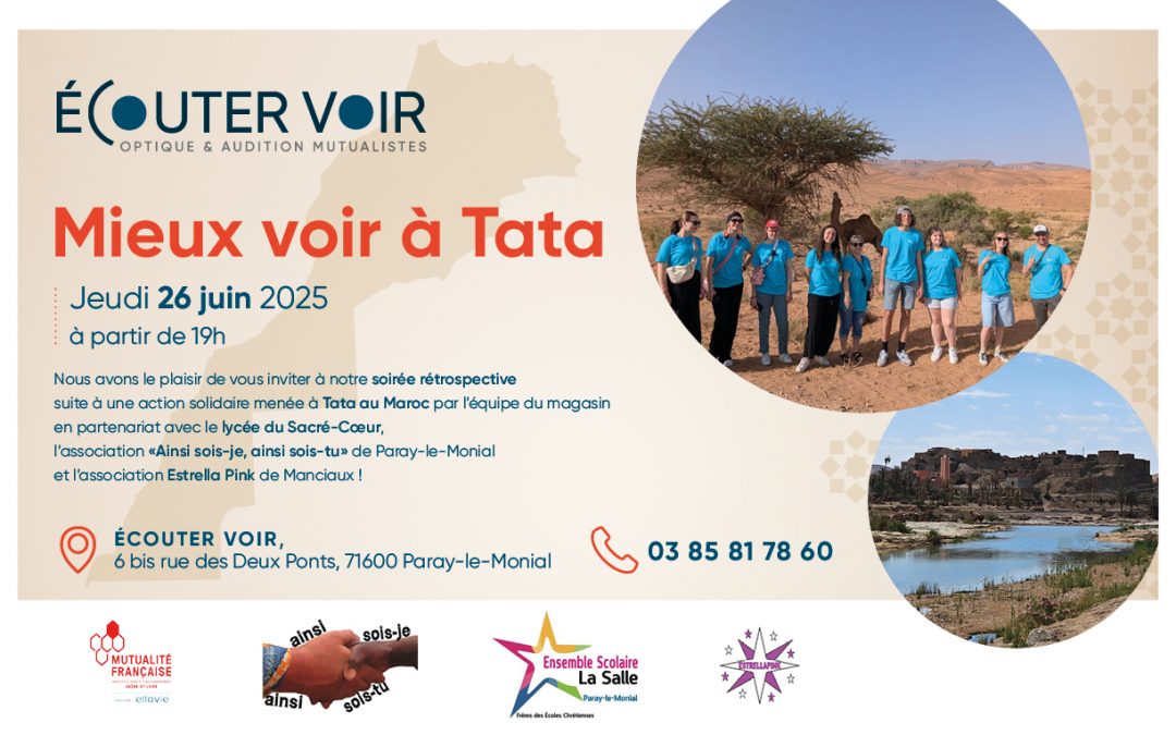 Soirée solidaire au magasin Écouter Voir de Paray-le-Monial : retour sur l’action “Mieux voir à Tata”
